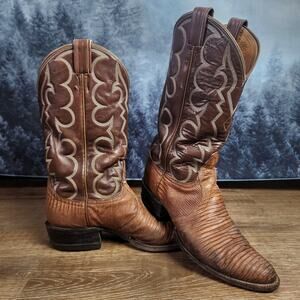 Tony Lama Exotic Teju Lizard Boots | Men's 7.5